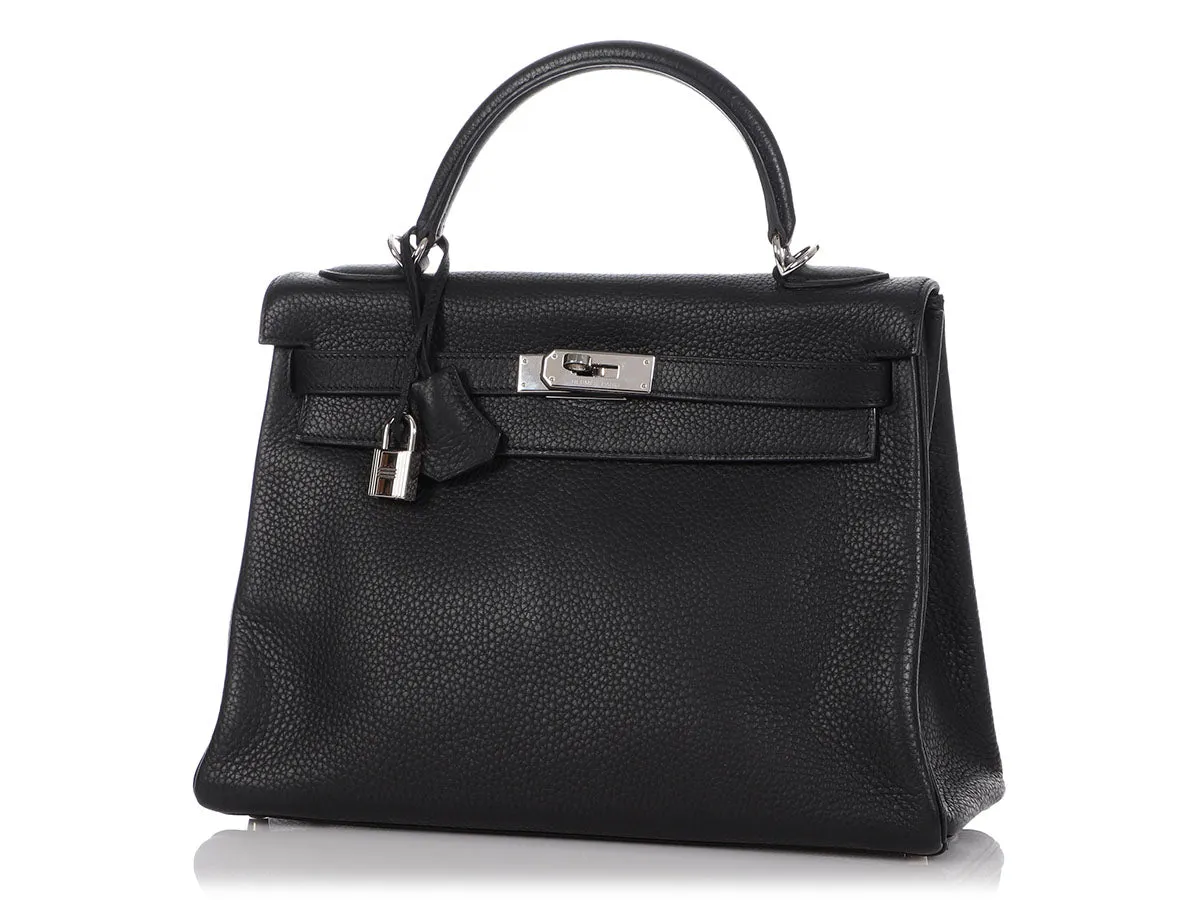 Hermès Black Togo Kelly 32