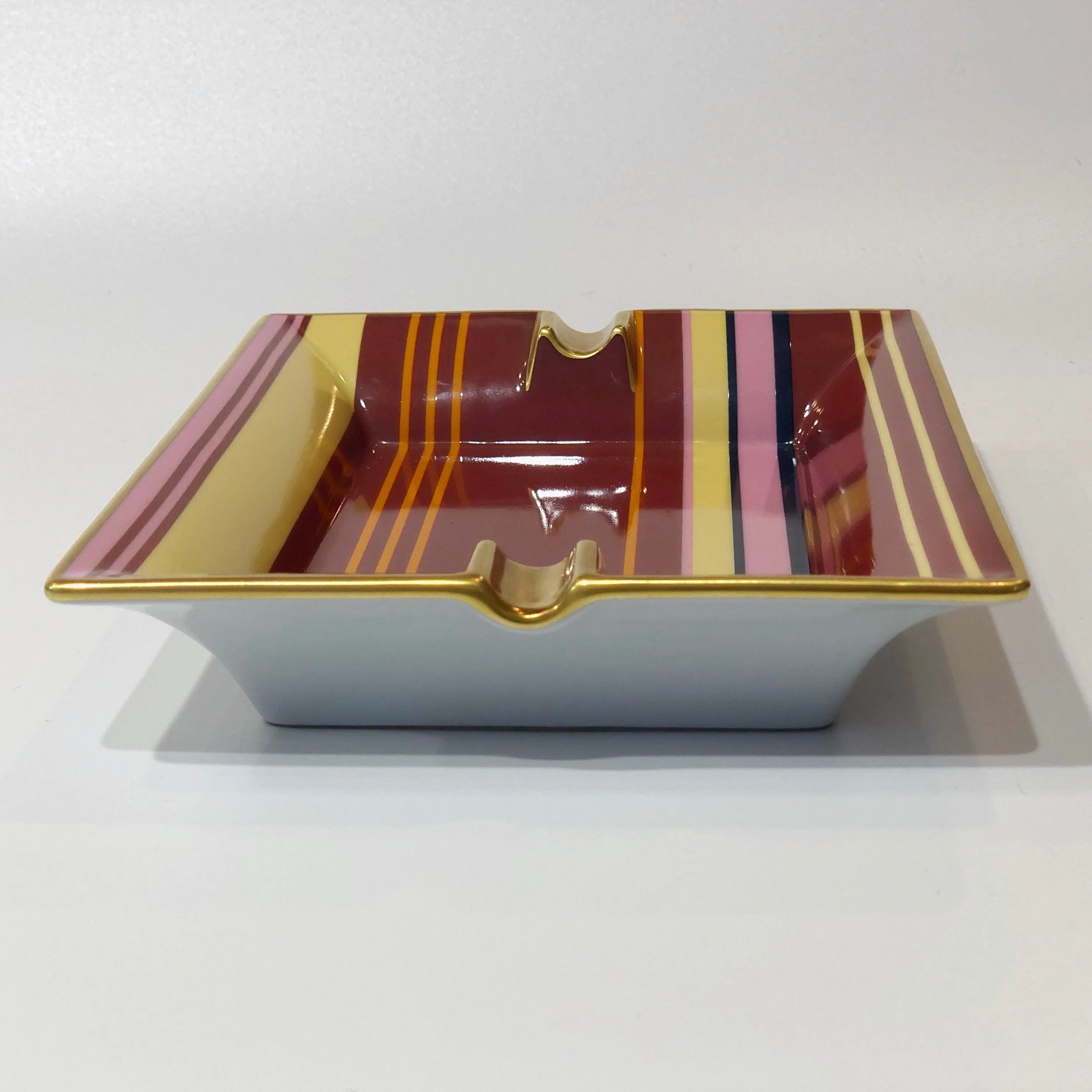 Hermès striped ashtray