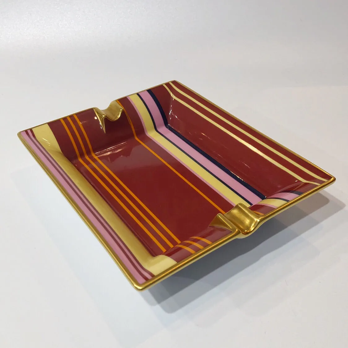 Hermès striped ashtray