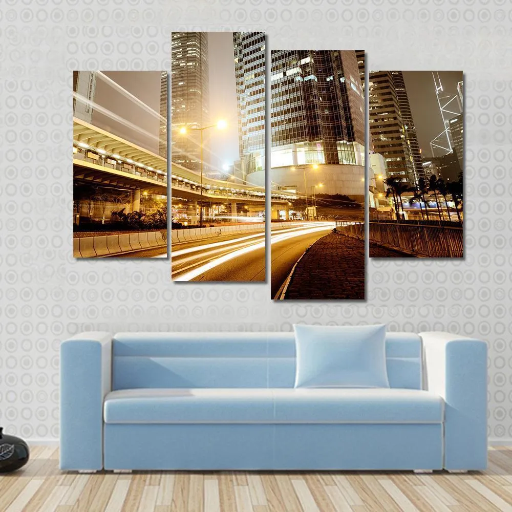 High Traffic Road Canvas Wall Art