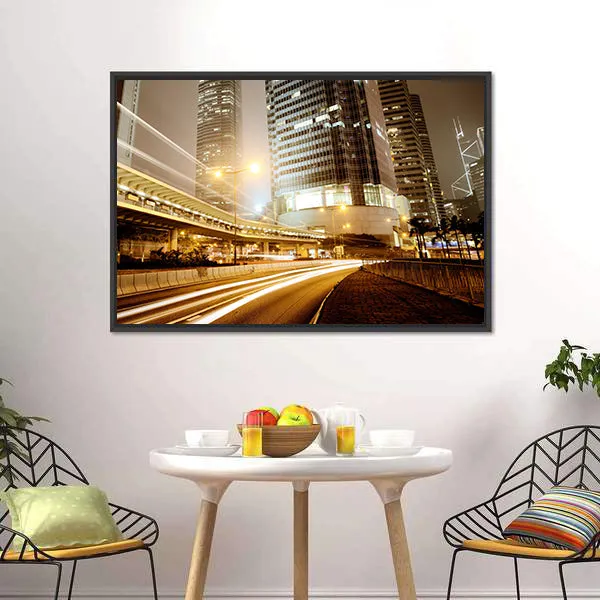 High Traffic Road Canvas Wall Art