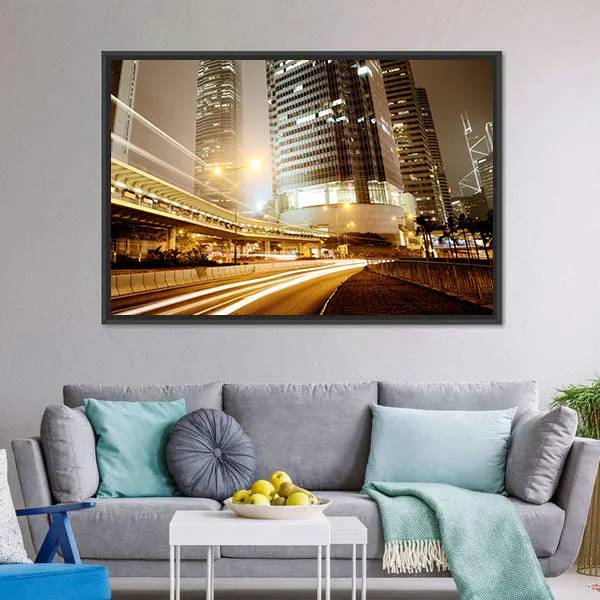 High Traffic Road Canvas Wall Art