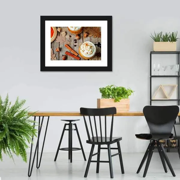 Ice Honey Pumpkin Spice Latte Canvas Wall Art