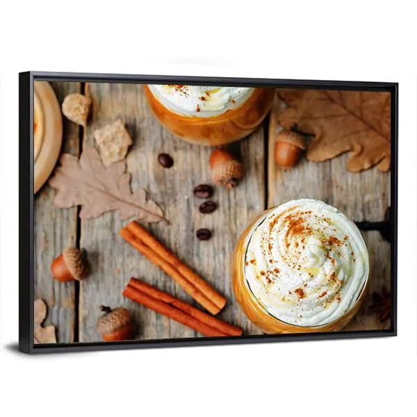 Ice Honey Pumpkin Spice Latte Canvas Wall Art