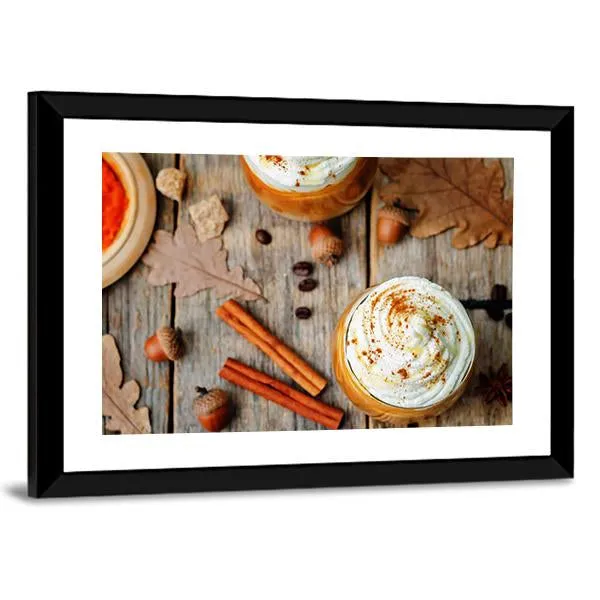 Ice Honey Pumpkin Spice Latte Canvas Wall Art