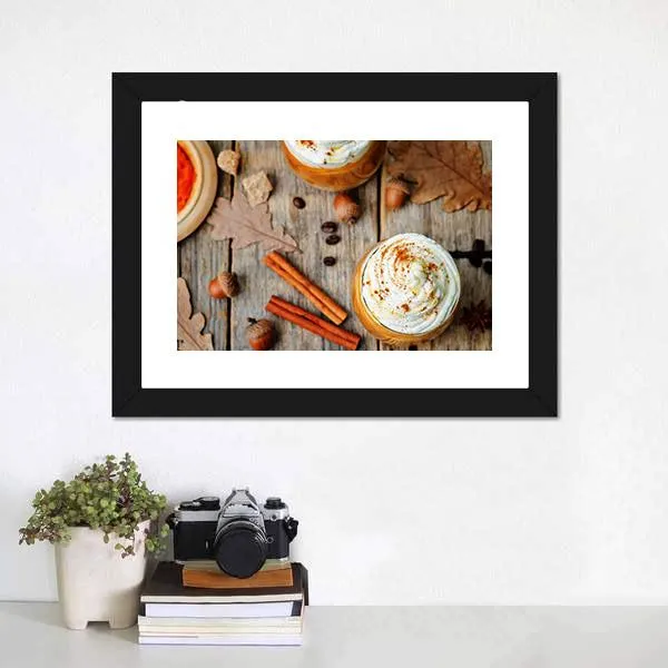 Ice Honey Pumpkin Spice Latte Canvas Wall Art