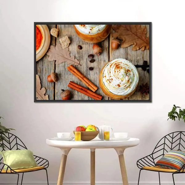 Ice Honey Pumpkin Spice Latte Canvas Wall Art