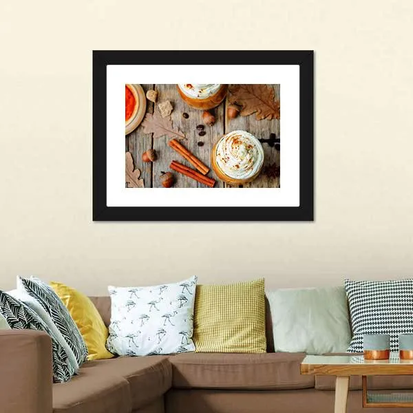 Ice Honey Pumpkin Spice Latte Canvas Wall Art