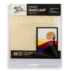 Imitation Gold Leaf Signature 14cm x 14cm (5.5in) 25 Sheets