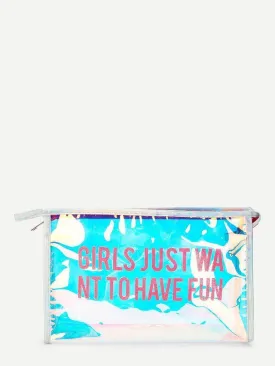 Iridescence PVC Makeup Bag