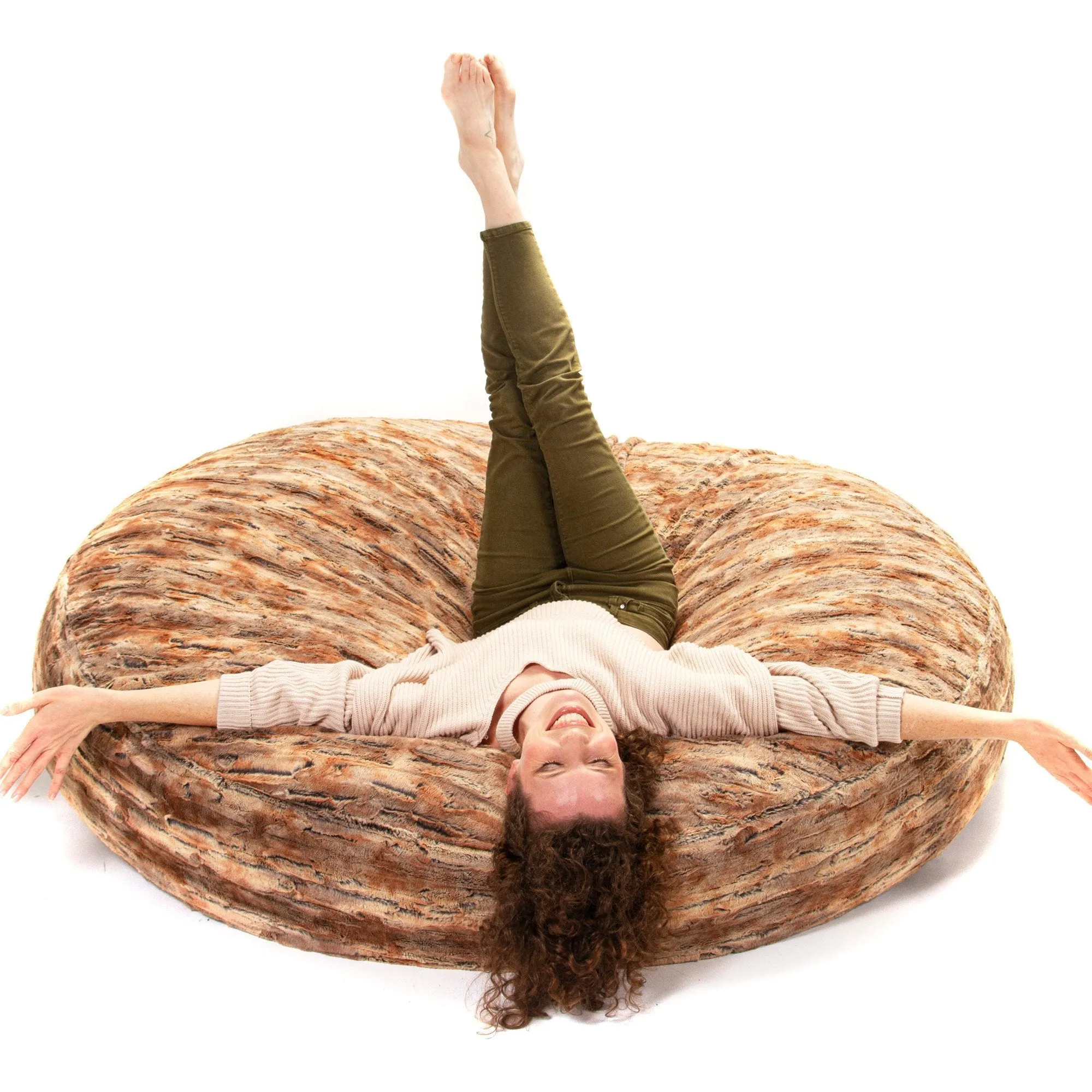 Jaxx 6' Cocoon Faux Fur Bean Bag Chair