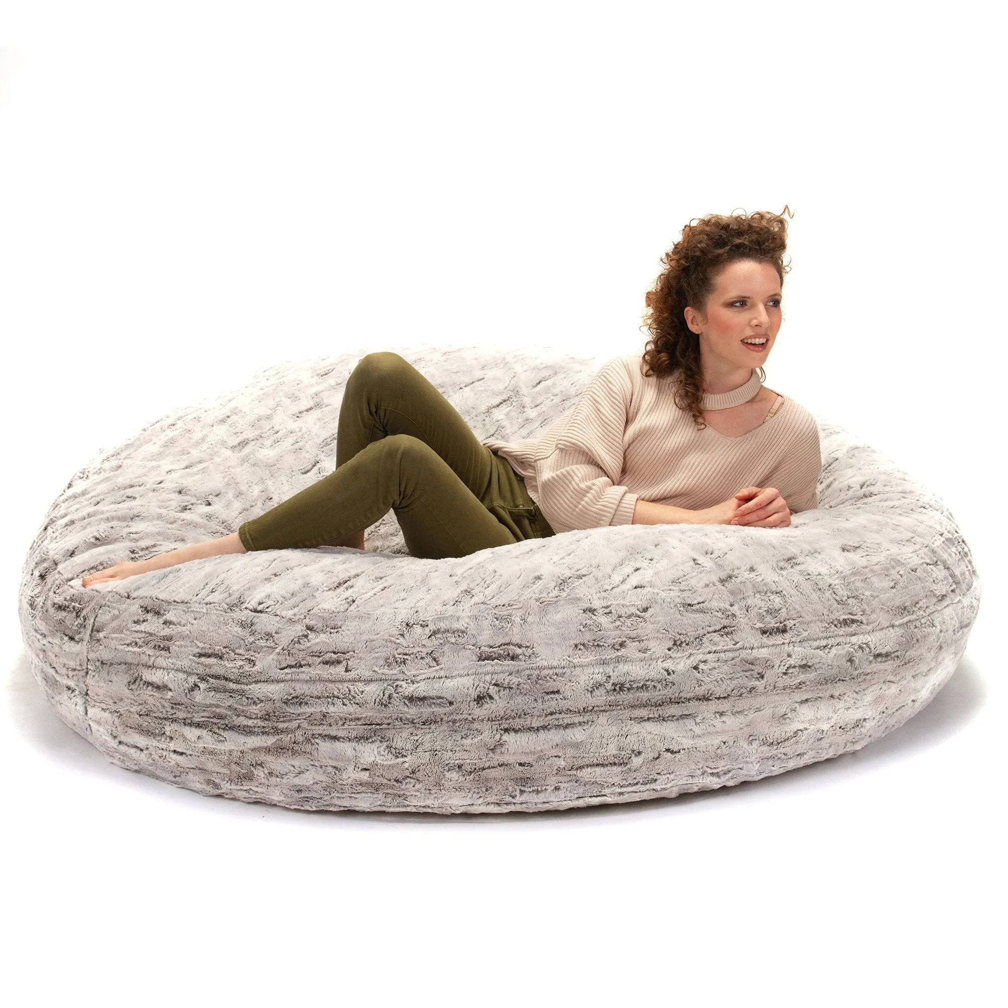 Jaxx 6' Cocoon Faux Fur Bean Bag Chair