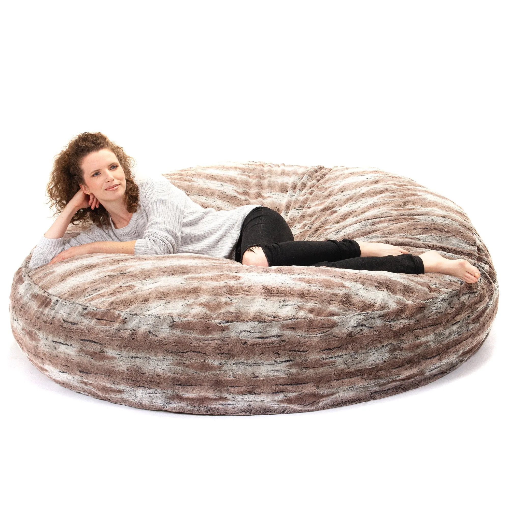 Jaxx 6' Cocoon Faux Fur Bean Bag Chair