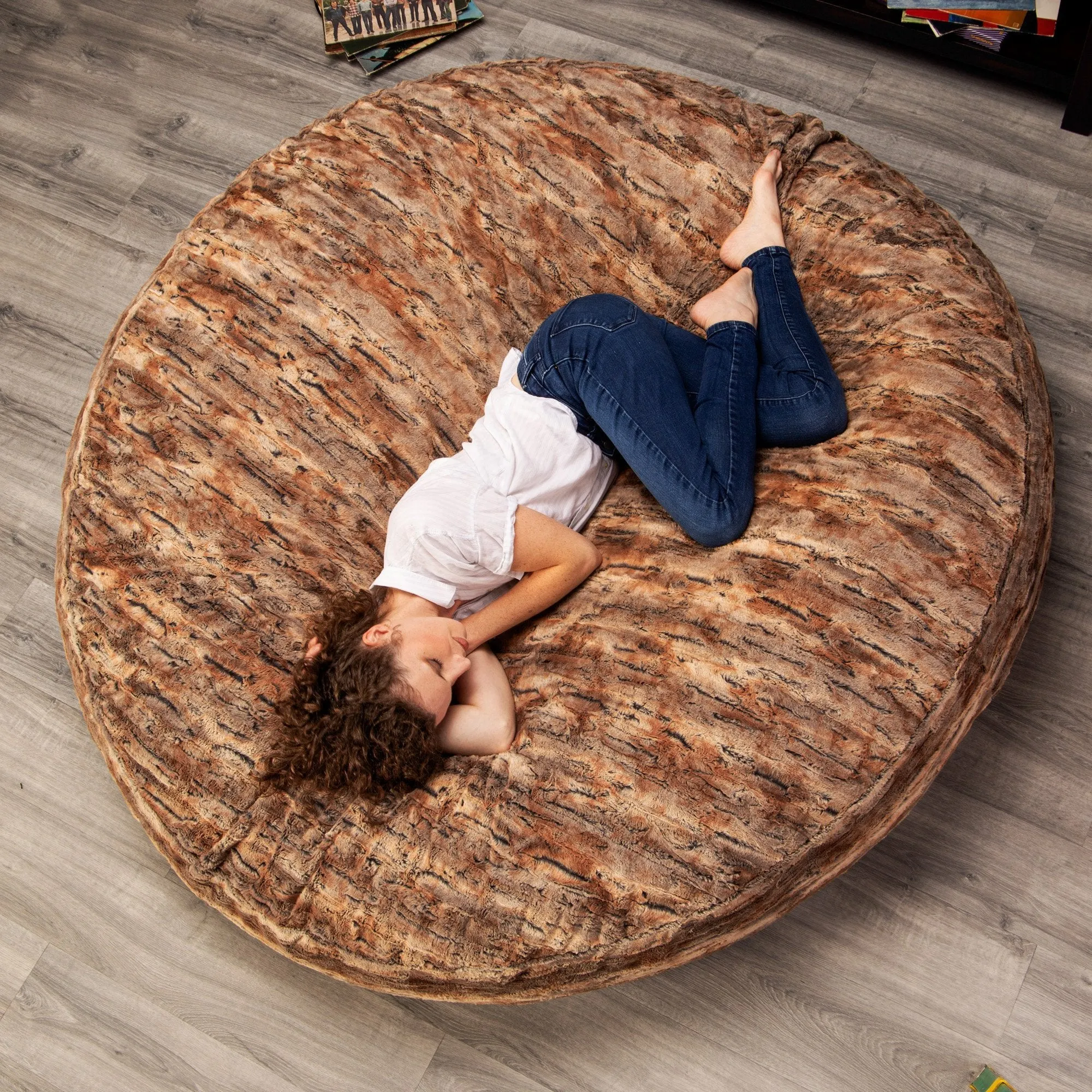 Jaxx 6' Cocoon Faux Fur Bean Bag Chair