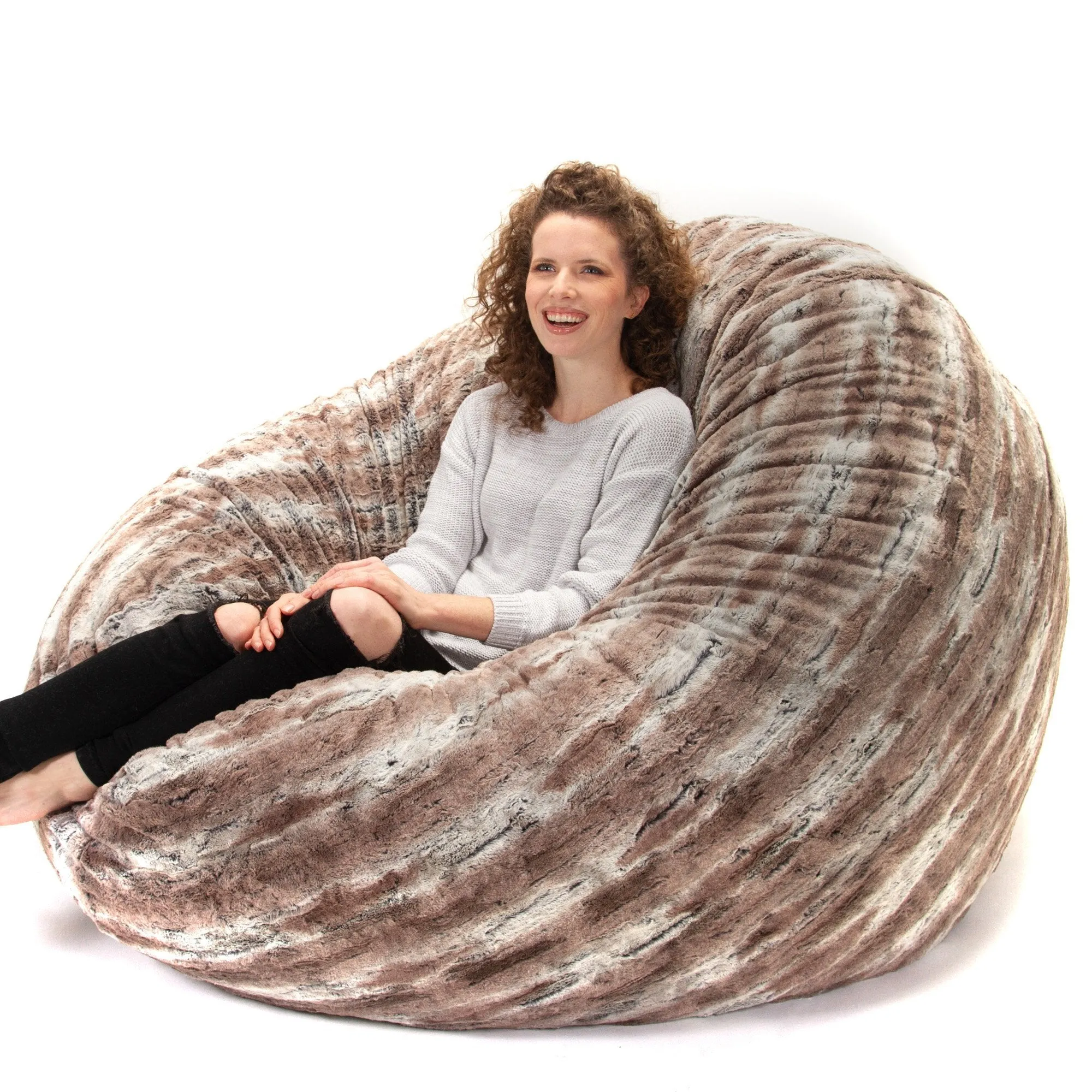 Jaxx 6' Cocoon Faux Fur Bean Bag Chair