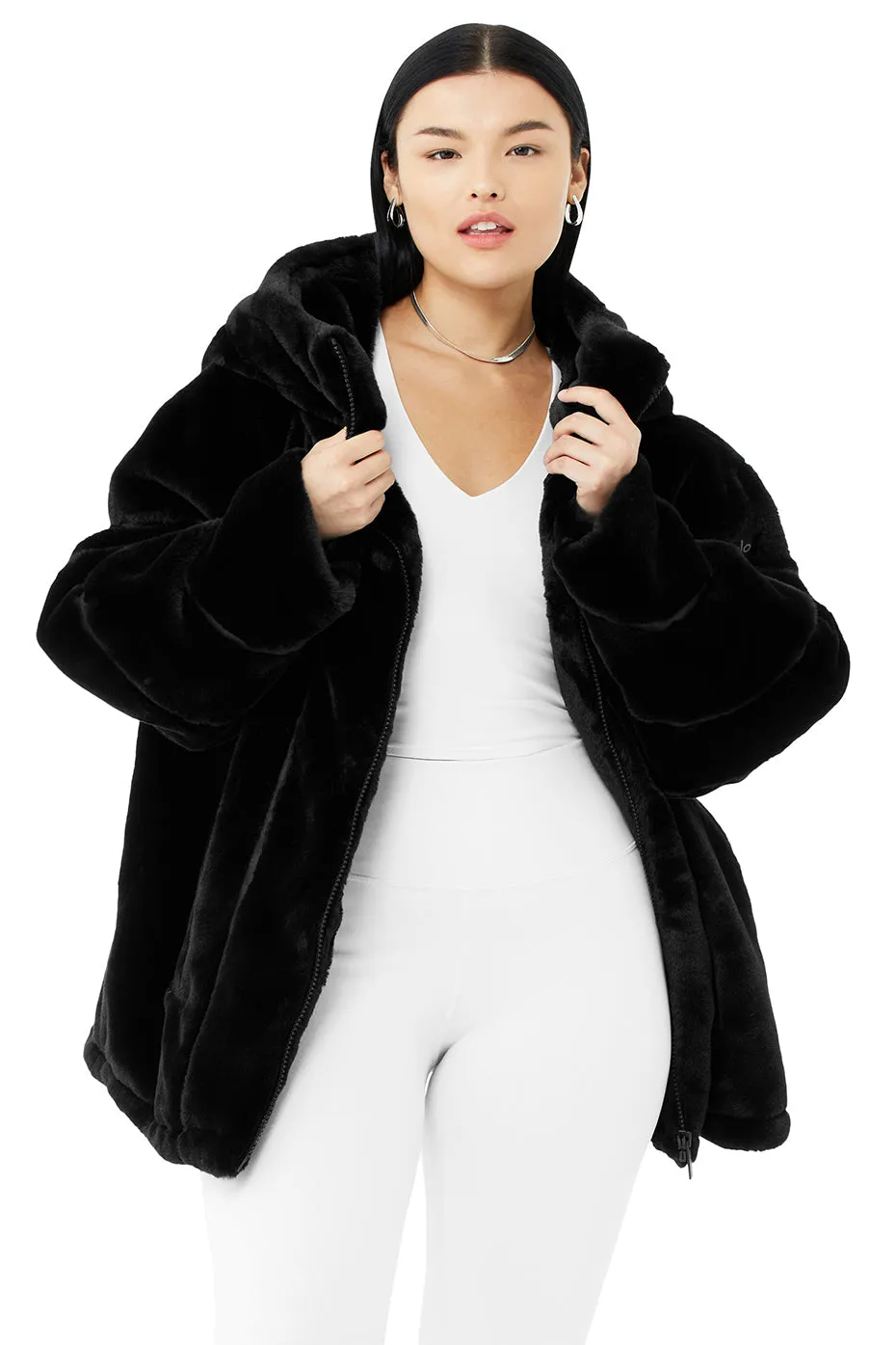 Knock Out Faux Fur Jacket - Black