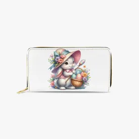 Long Type Zipper Purse, Easter, Rabbit, awd-1344