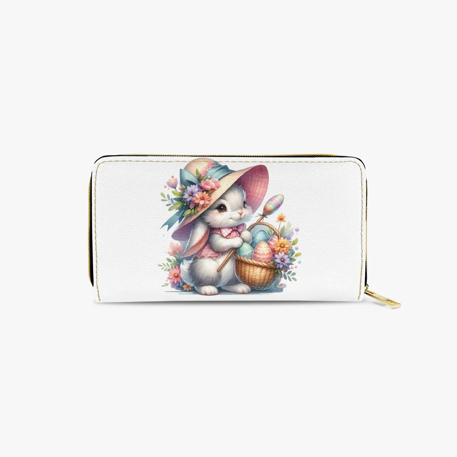 Long Type Zipper Purse, Easter, Rabbit, awd-1344