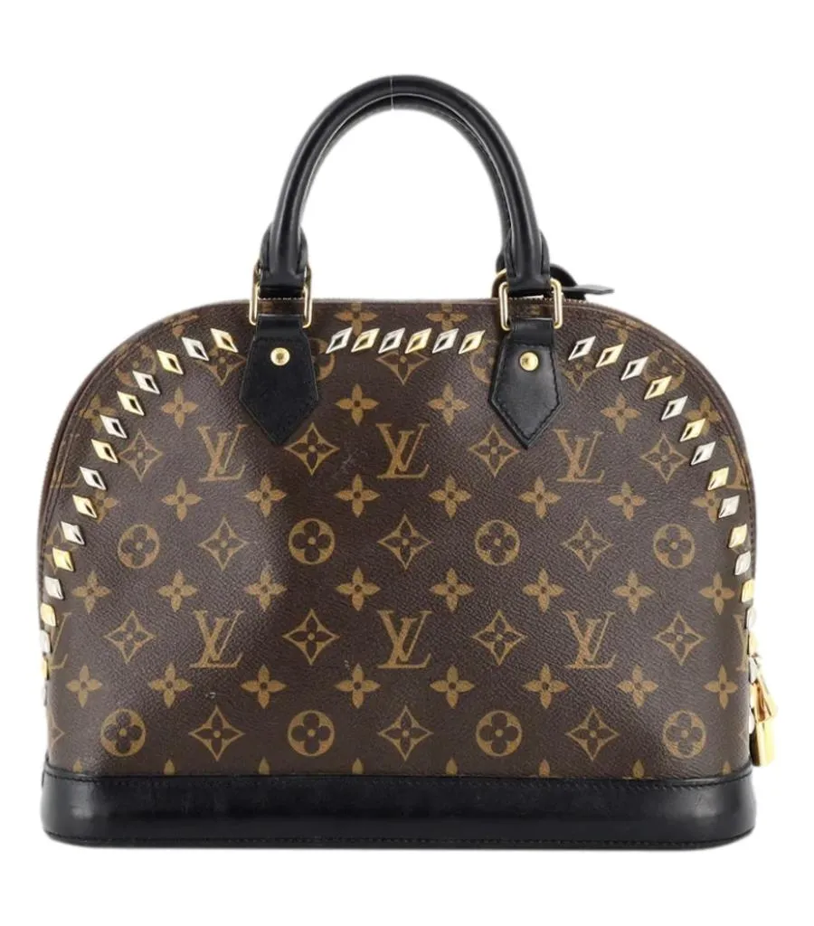 Louis Vuitton Cruise Runway Monogram Macassar Studded Alma Bag