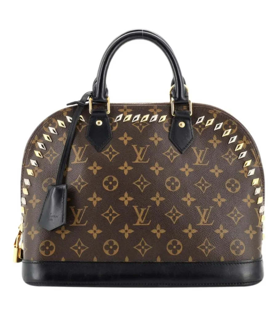 Louis Vuitton Cruise Runway Monogram Macassar Studded Alma Bag