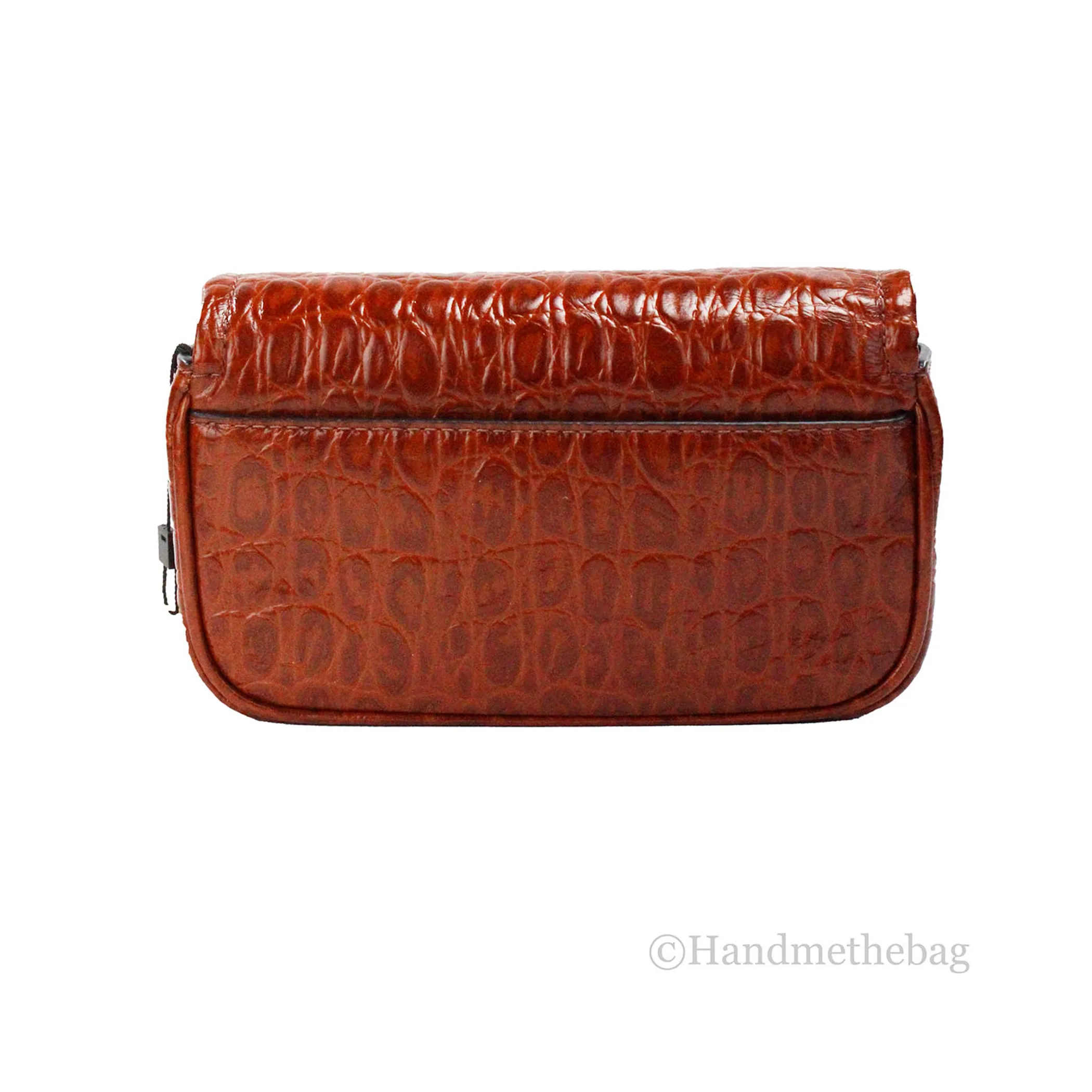 Marc Jacobs The Mini Shoulder Bag Brown Embossed Crossbody