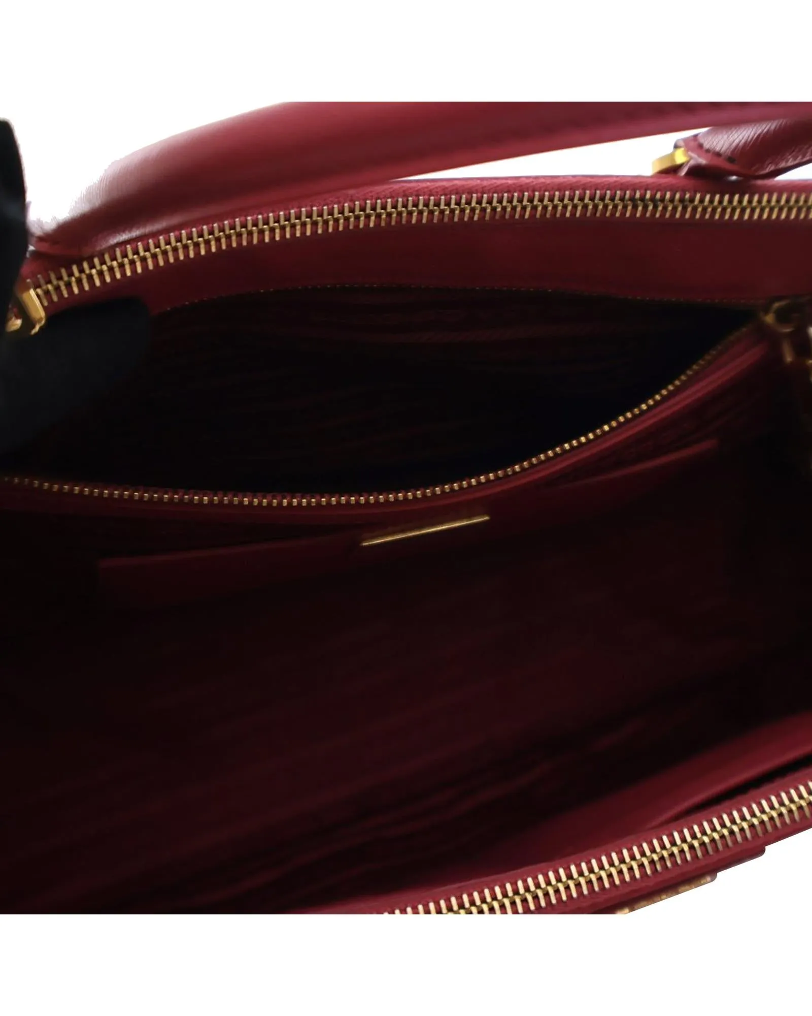 Medium Saffiano Lux Galleria Double Zip Satchel with Rolled Handles