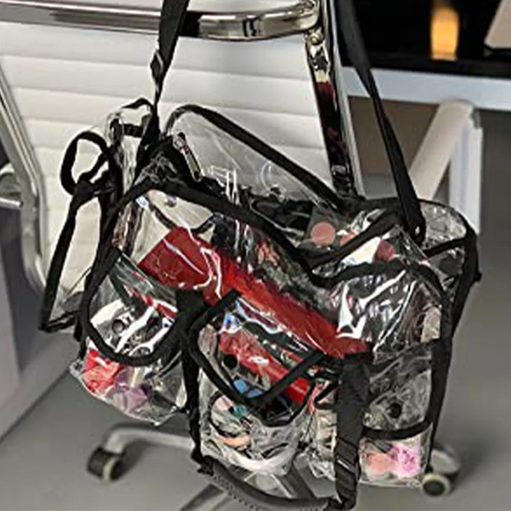 Men’s Women’s Large Transparent Makeup Organizer Bag Makeup Artists Travel Bag