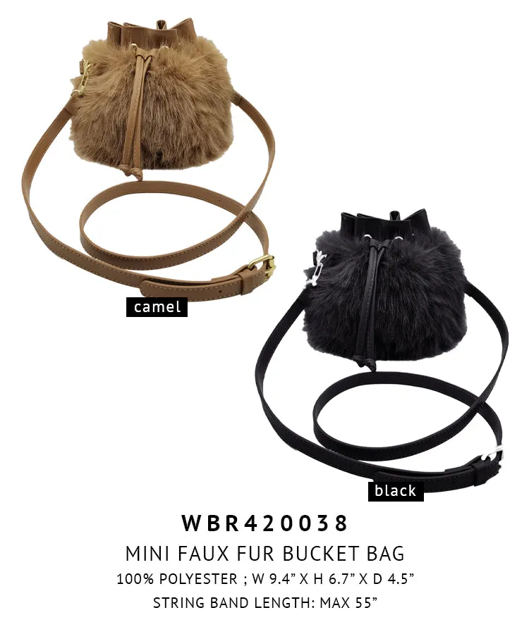 Mini Faux Fur Bucket Bag