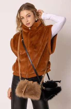 Mini Faux Fur Bucket Bag