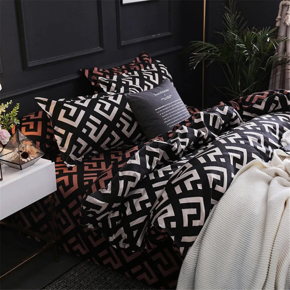 Modern Geometric Duvet Cover Bedding Set