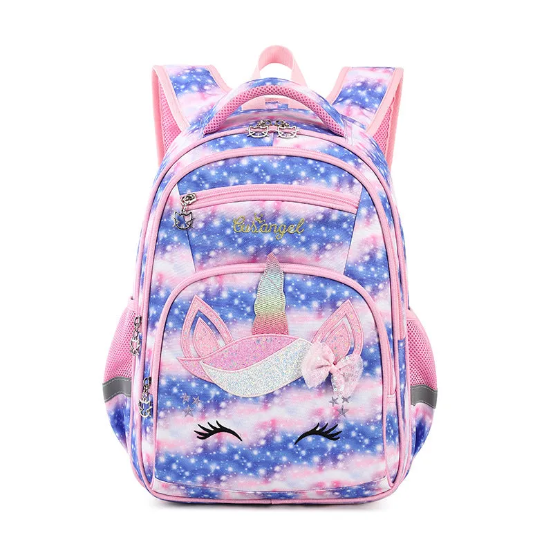 New Schoolbag Children's Grade 3-6 Primary School Boy Large-Capacity Backpack Backpack Space Schoolbag Girl