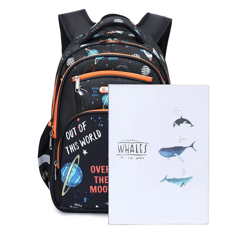 New Schoolbag Children's Grade 3-6 Primary School Boy Large-Capacity Backpack Backpack Space Schoolbag Girl