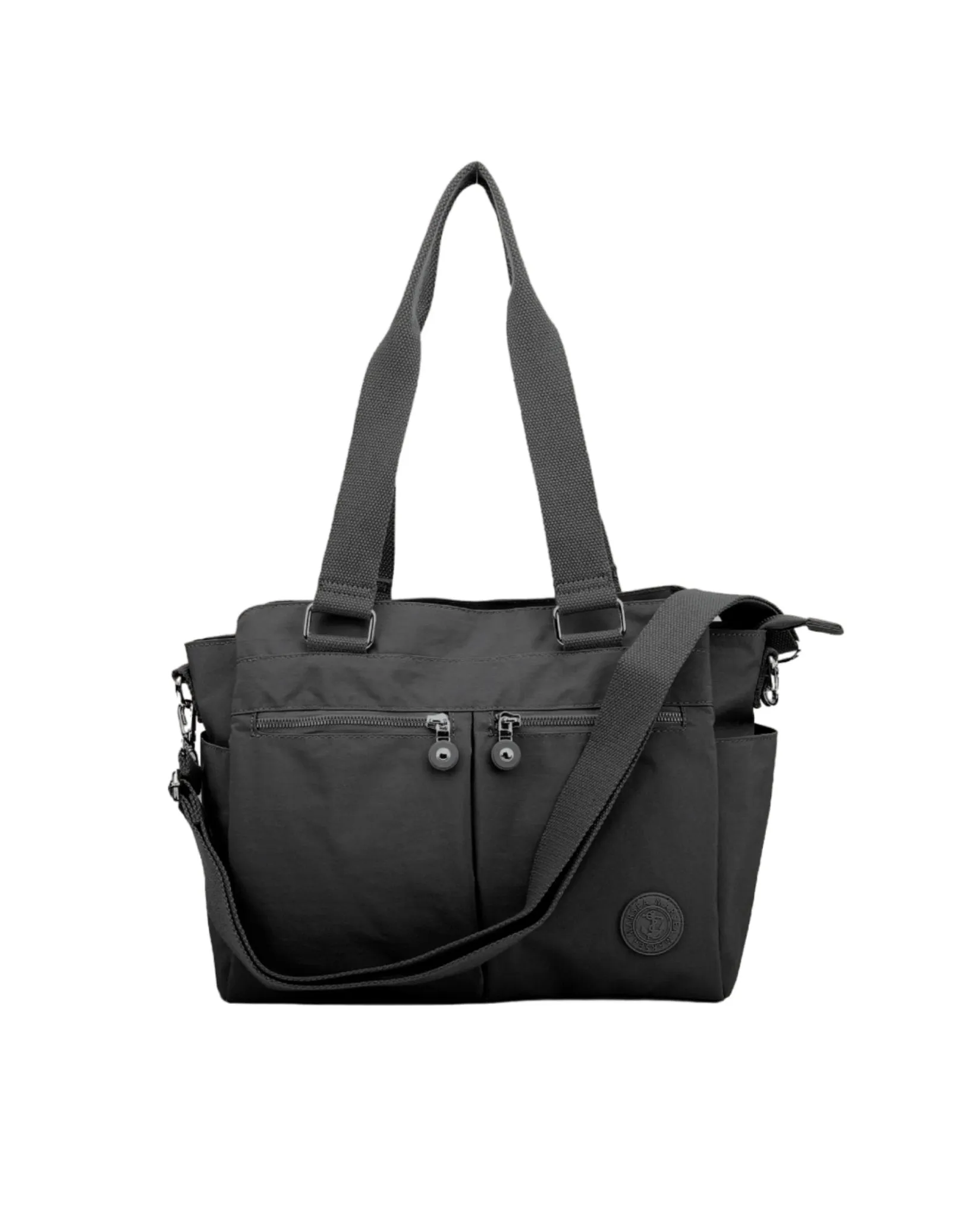 NY2001 Naomi Nylon Three Compartment Satchel Bag