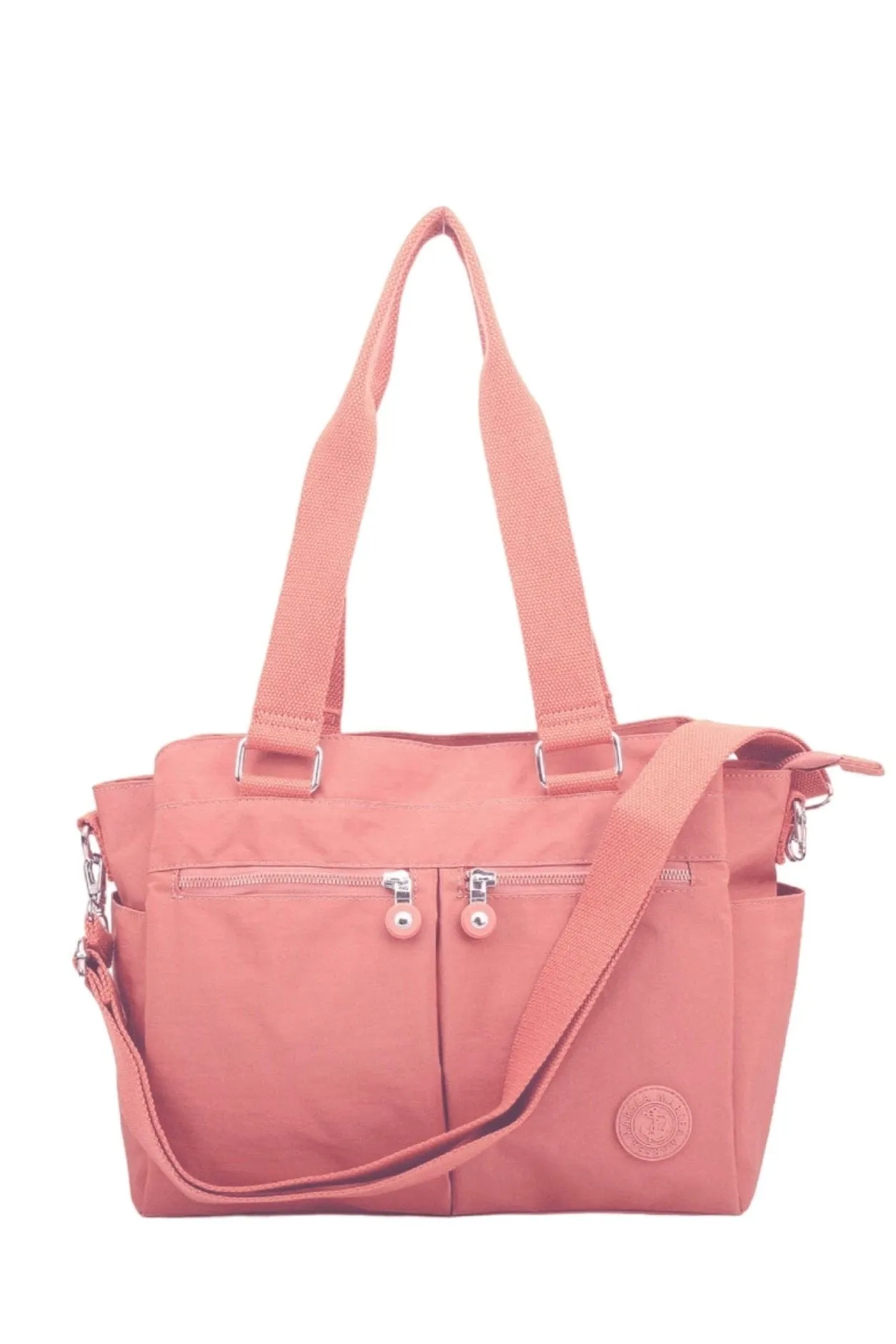 NY2001 Naomi Nylon Three Compartment Satchel Bag