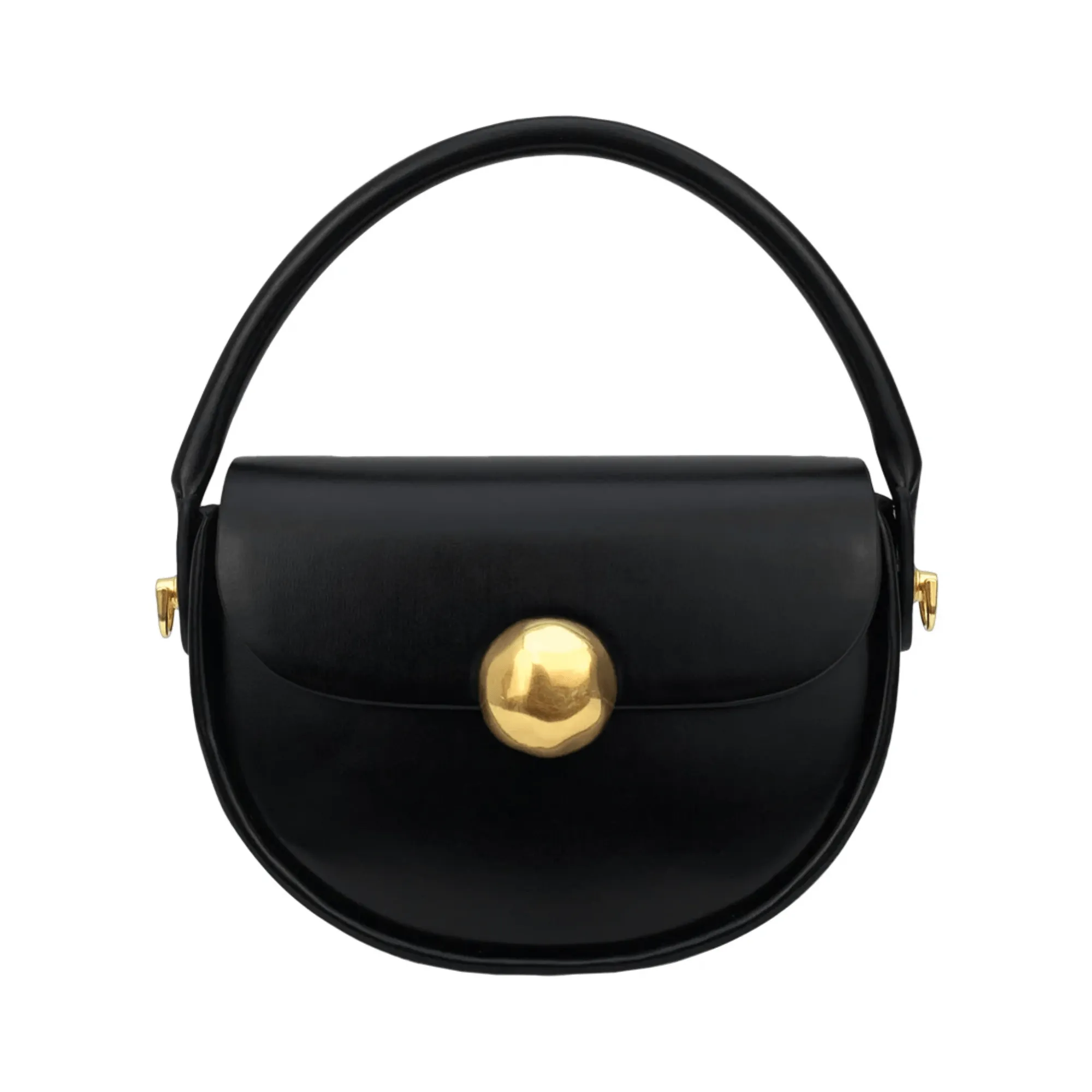 Pre Order:  Gold Accents Flap Handbag