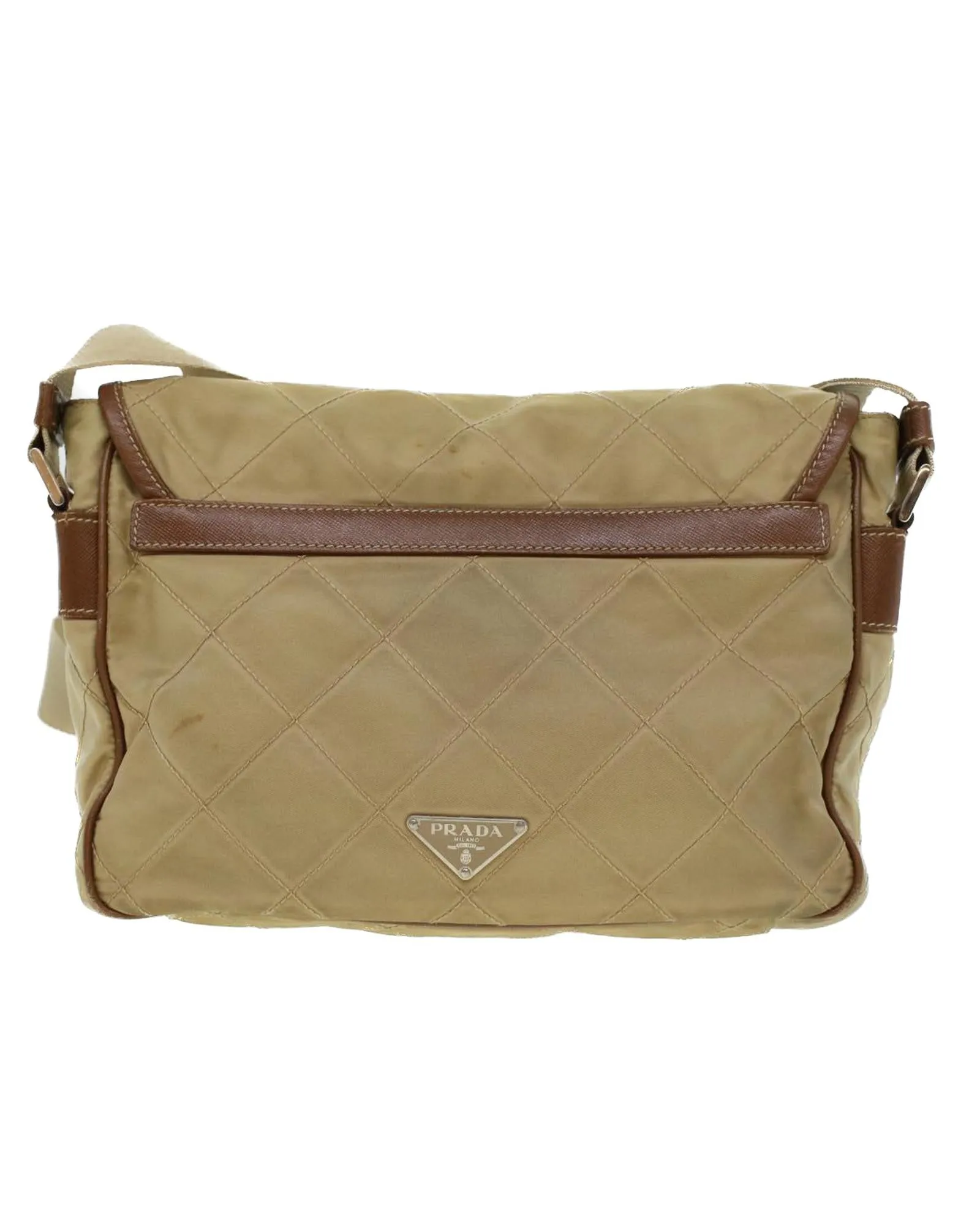 Quilted Nylon Shoulder Bag with Adjustable Strap