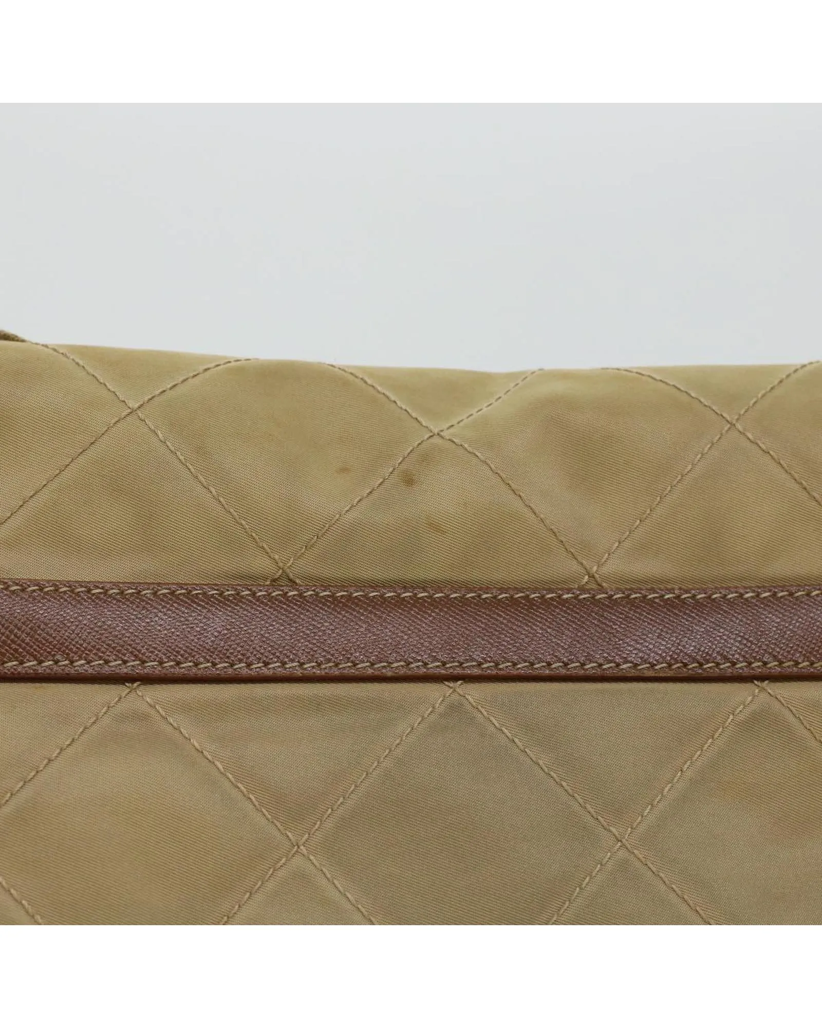 Quilted Nylon Shoulder Bag with Adjustable Strap