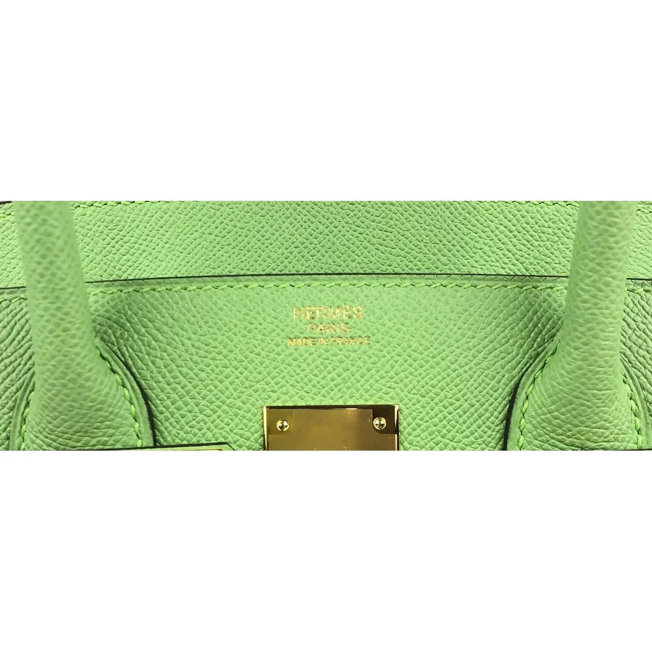 Rare HERMES Birkin 30 Vert Criquet Green Sellier Epsom Leather Bag