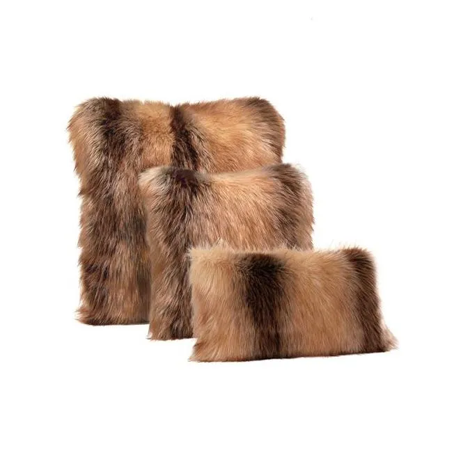 Red Fox Faux Fur Pillows by Fabulous Furs | Limited Edition