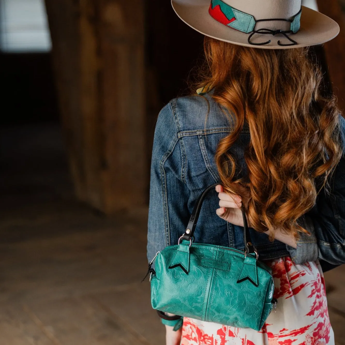 Rodeo Collection | Dolly Satchel | Cactus Rose