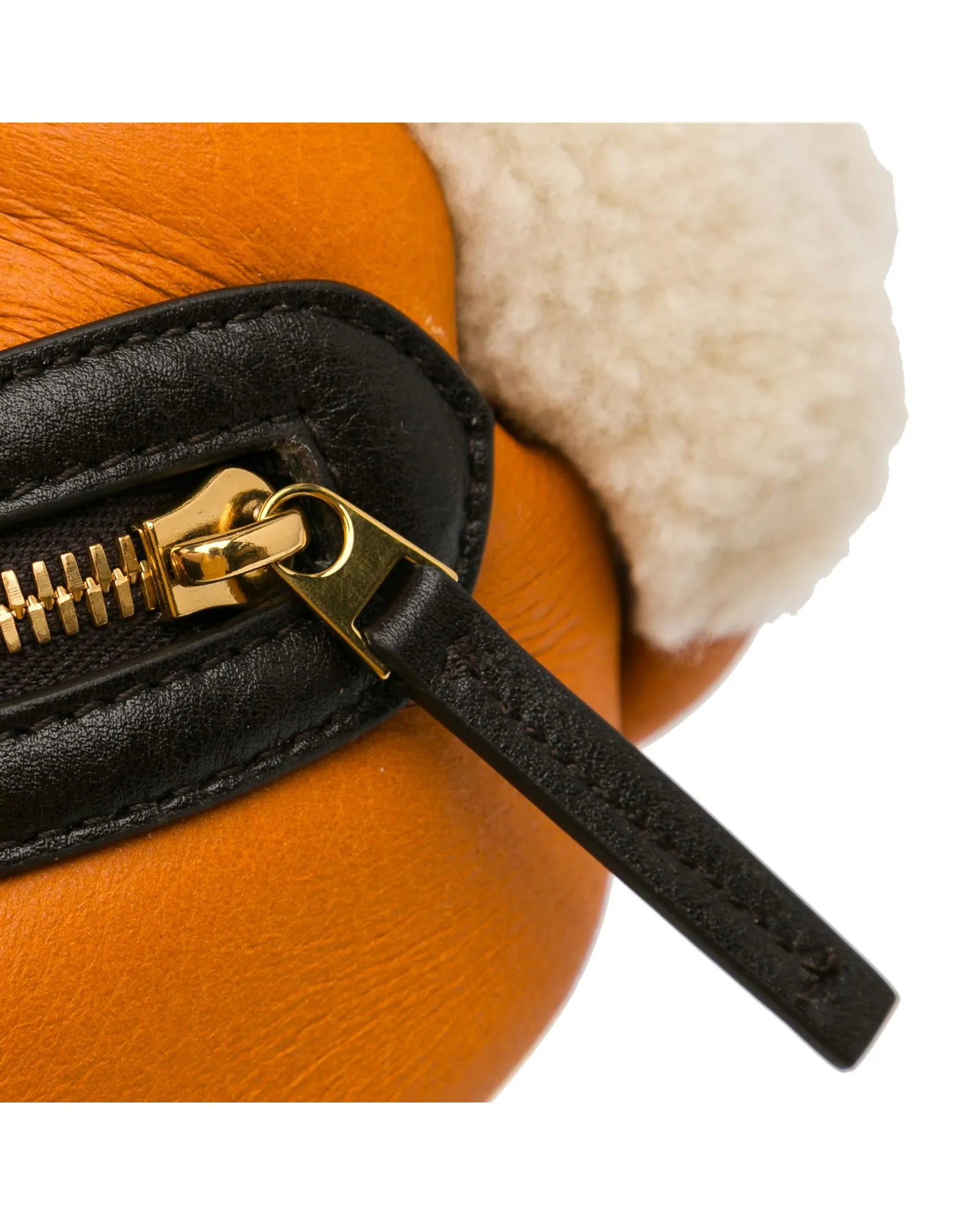 Shearling Detail Mini Leather Jodie Handbag