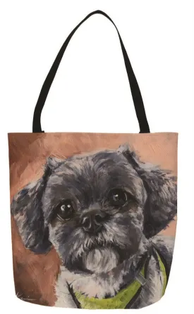 Shih Tzu Canvas Printed Tote Bag by Lindsay Kivi©