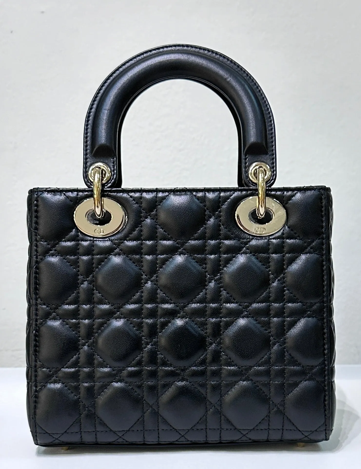 Small Lady Dior My ABC Dior Cannage Lambskin Black