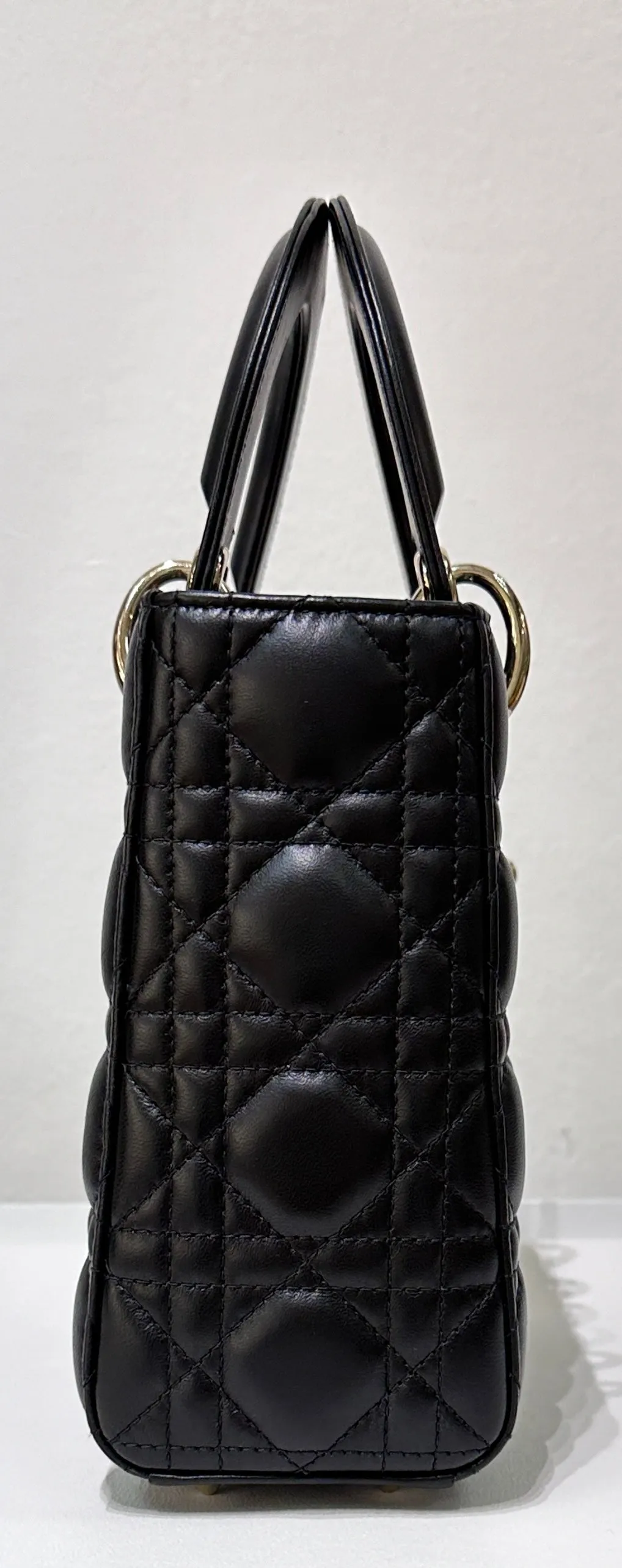 Small Lady Dior My ABC Dior Cannage Lambskin Black