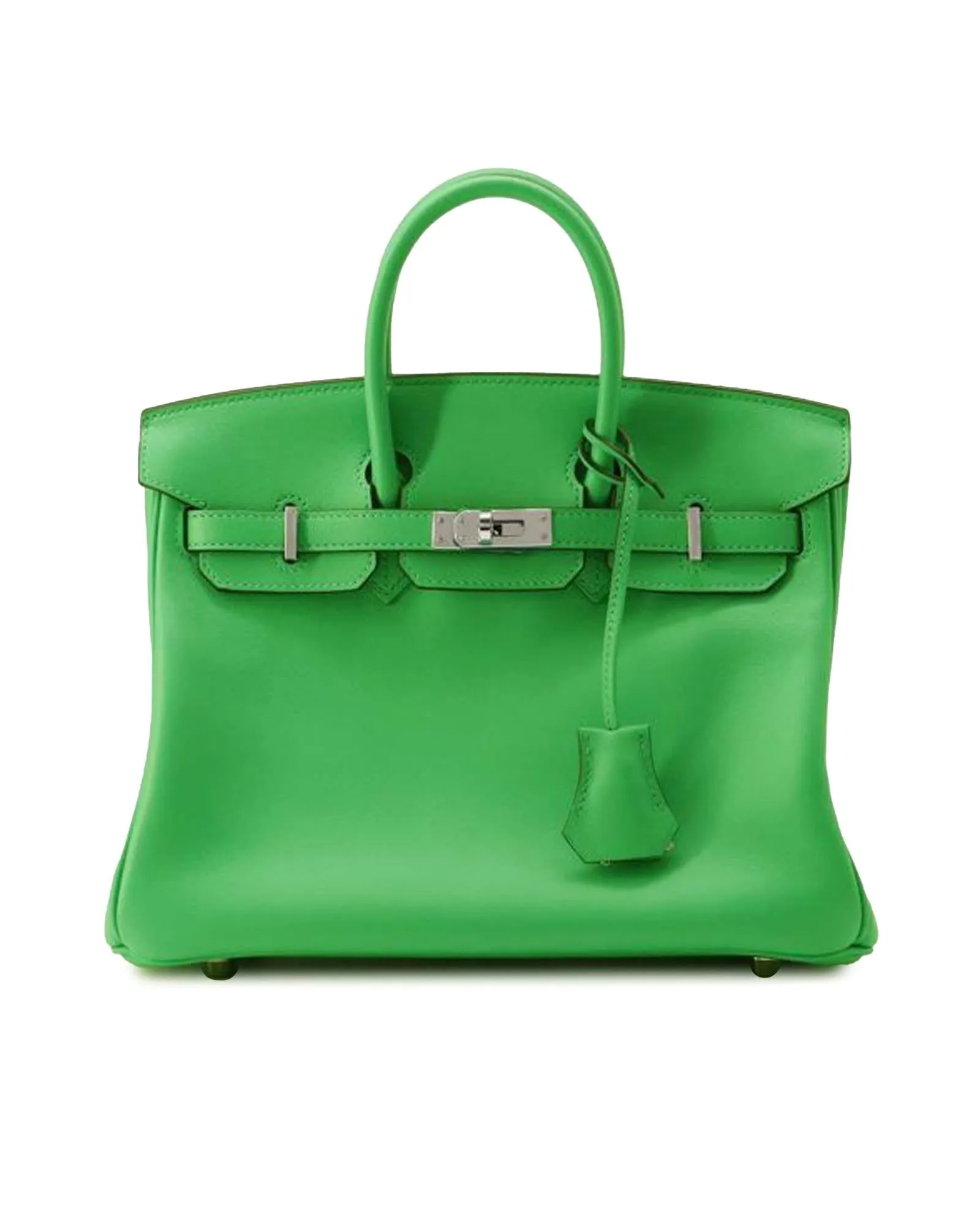 Swift Birkin Retourne Handbag with Turn-Lock Closure and Interior Pockets