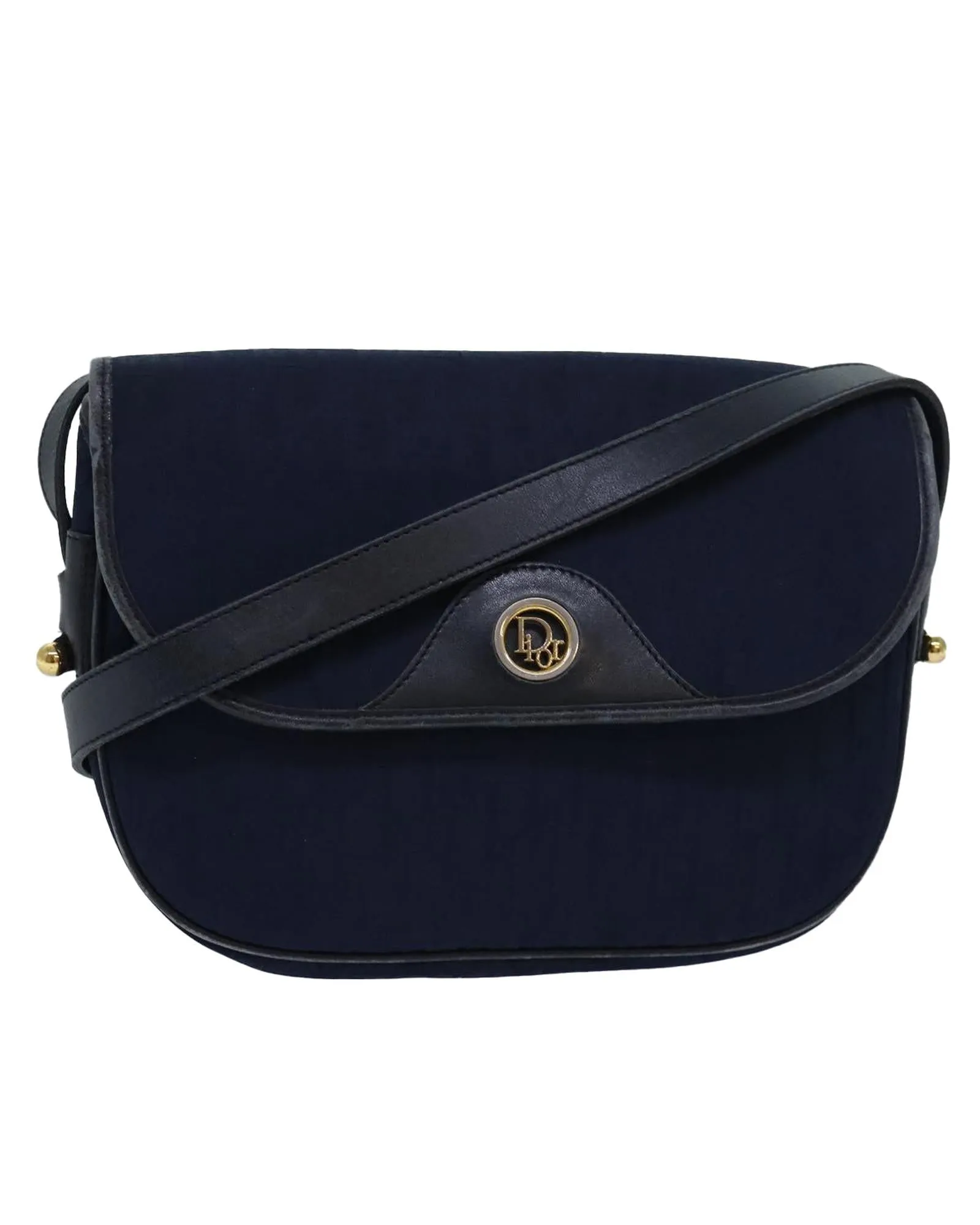 Trotter Canvas Shoulder Bag in Navy by Christian Dior