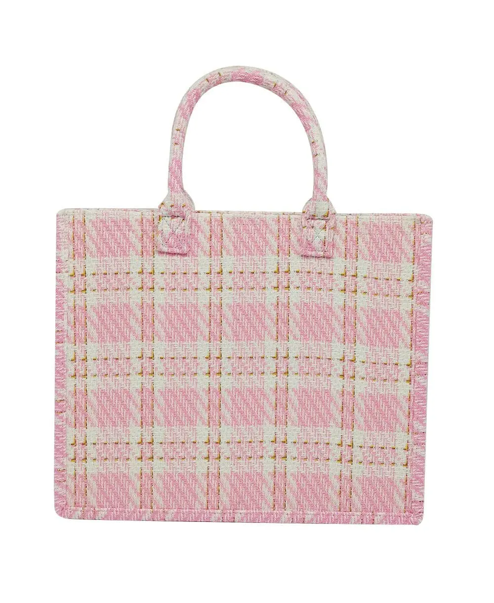 WBT210203 Jacky Big Plaid Tote