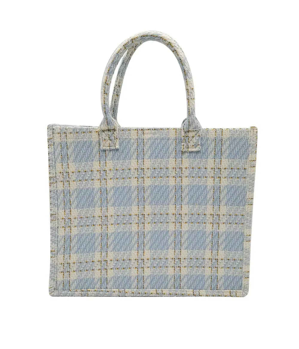 WBT210203 Jacky Big Plaid Tote