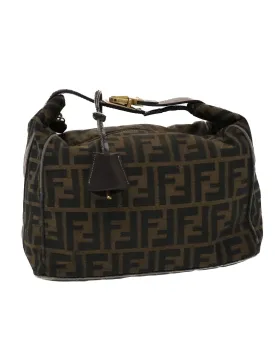 Zucca Canvas Hand Bag - Nylon Brown Black