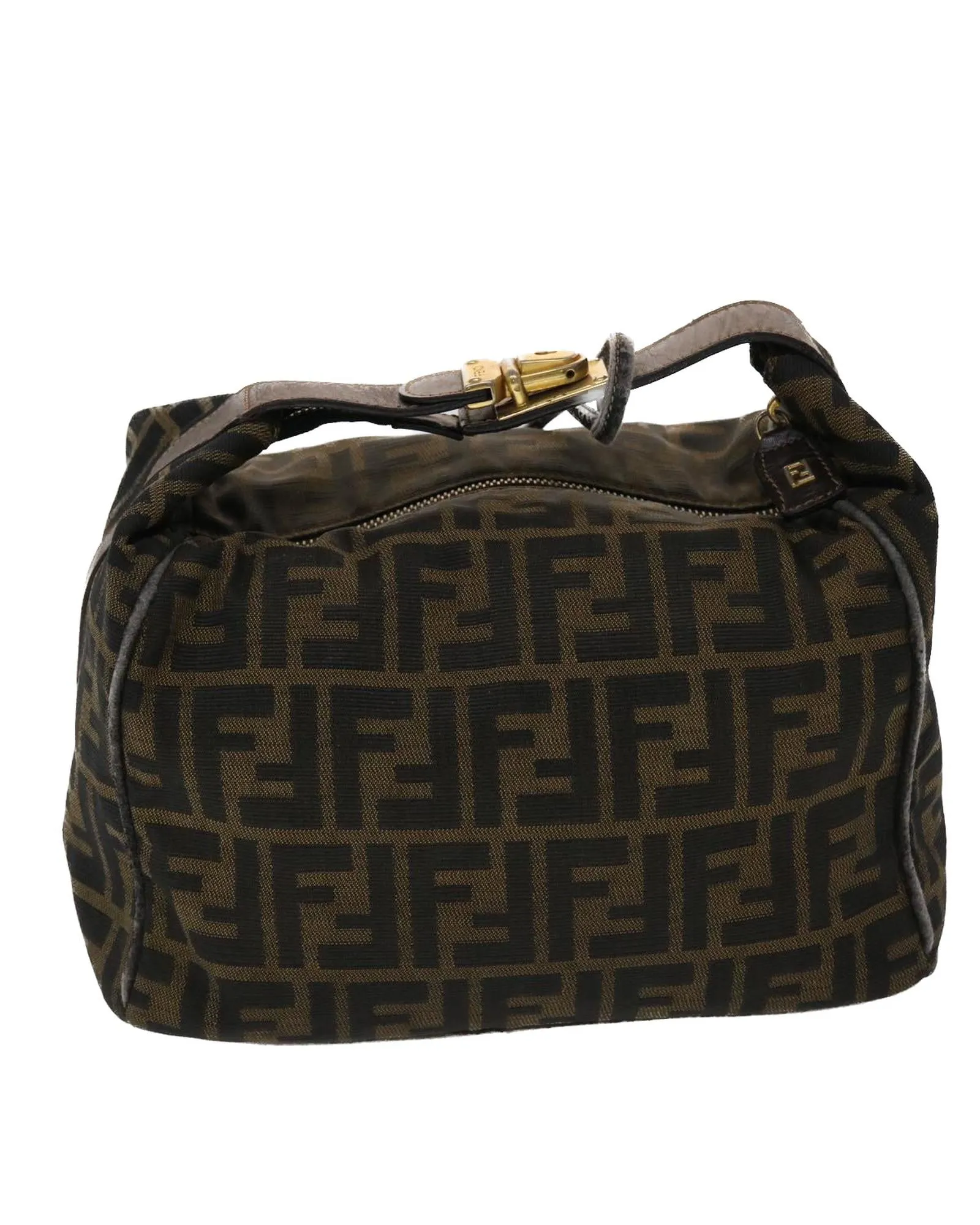 Zucca Canvas Hand Bag - Nylon Brown Black